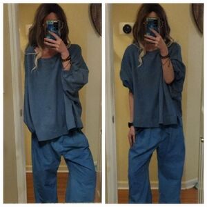 "Vintage" OOAK HAND DYED Free People Dolman Batwing Sleeve Sweatshirt